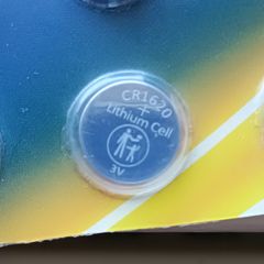 CR1620 button cell battery - Free shipment
