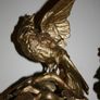 Antique gold heavy statue ornament bird Image 3
