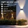 Solar Fence Lights Outdoor Garden, Warm White, Up & Down Solar Wall Lights Outdoor, Waterproof, 120 Lumens Bright Dusk to Dawn for Yard/Pool/Porch - 2 Pack Image 7
