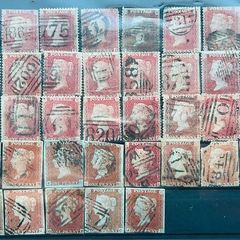 Great Britain 1841-1879 Queen Victoria 1d Penny red 46 stamps lot