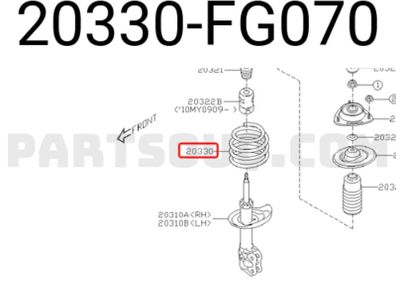 Subaru Coil Spring F 20330fg070