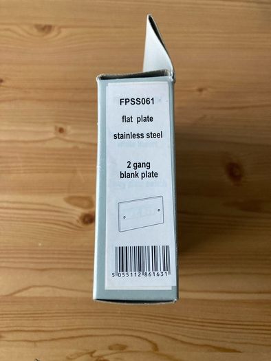 2 gang flat plate stainless steel