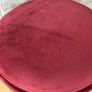 foot stool with tray top wine velvet Image 3