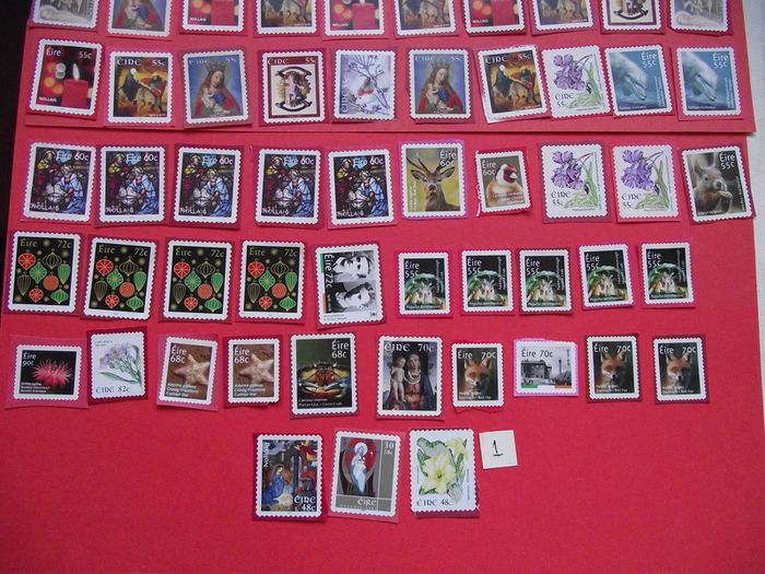 A Collection of Irish Stamps. Unfranked. 55 euros in face value