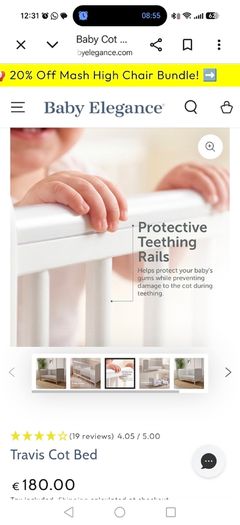 Cot/junior bed/matress/bumper/sheets
