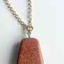 Goldstone pendant and chain Image 2