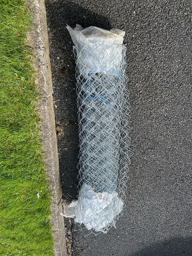 Roll of chain link fencing