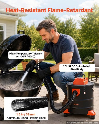 20L 1200W Ash Vacuum Cleaner