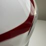 Large White & Red Studio Art Glass Vase Image 9