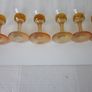 Set of 6 Vintage Amber Bubble Stem Champagne Glass Flutes 18.5cm Image 5