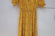 Midi Yellow Tea Dress