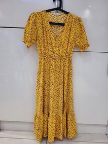 Midi Yellow Tea Dress