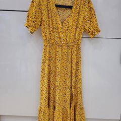 Midi Yellow Tea Dress