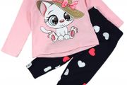Girls clothing sets cat