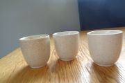 Vintage Pottery Egg Cups x 3 for Sale