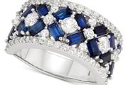 Vintage Style Sapphire Stone Silver Ring