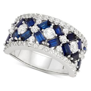 Vintage Style Sapphire Stone Silver Ring