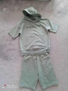 NEW. boy's tracksuit /t-shirt+shorts/kit .age10