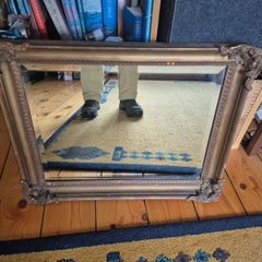 Aniique framed bevelled mirror