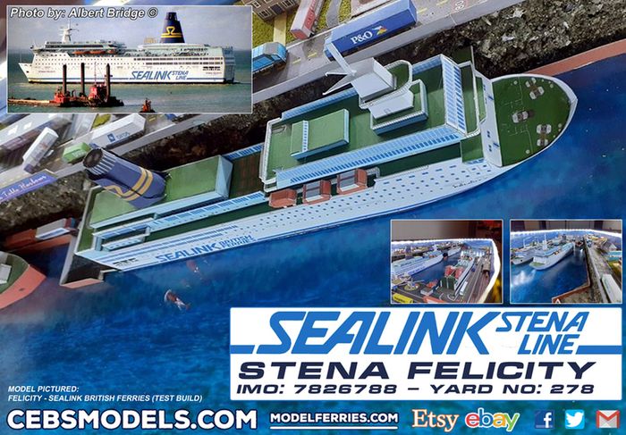 Stena Felicity Card Model Ferry Kit