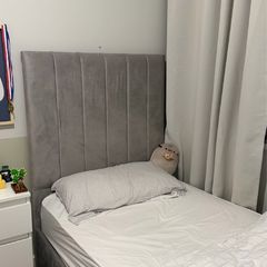 single bed grey