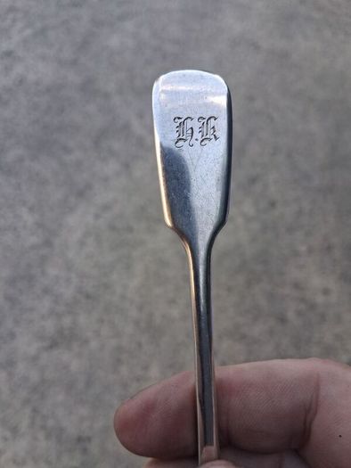 6 X Robert Stebbings Fiddle Pattern Victorian Teaspoons(153 grams)