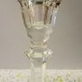 Pair of Vintage Cavan Crystal Candlestick Holder with Hexagonal Base. Image 2