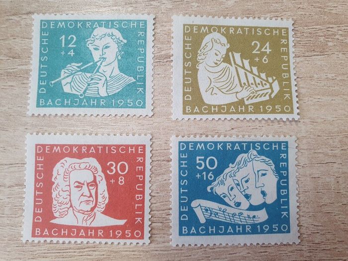 East Germany 1950 "Johann Sebastian Bach" Complete Set unused - free standard postage