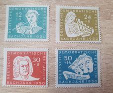 East Germany 1950 "Johann Sebastian Bach" Complete Set unused - free standard postage