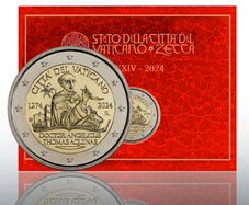 Vatican 2 Euro Commemorative Coin 2024 St. Thomas Aquinas