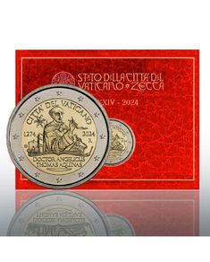Vatican 2 Euro Commemorative Coin 2024 St. Thomas Aquinas