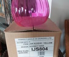 24 Yankee Candle Sleeves Pink, Green or Yellow