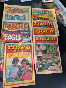 10 x Vintage 1980s Comics Lot  Eagle Tiger 2000AD Crunch Duran Duran