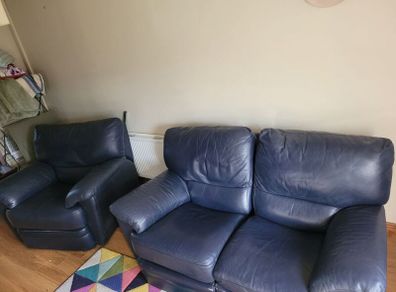 Leather Recliner - 2 seater and 1 seater set