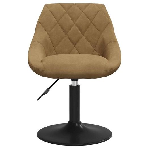 Swivel Dining Chairs 2 pcs Faux leather Brown 46 x 44 x 77.5 cm