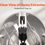 2 Frame Manual Honey Extractor Stainless Steel Honey Spinner with Adjustable Legs & Acrylic Lid Image 5