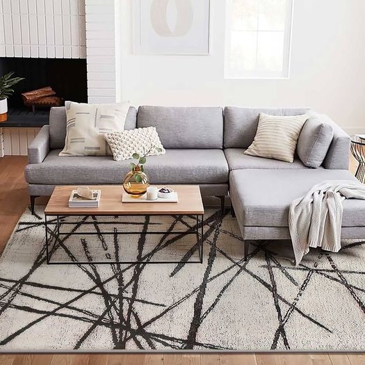 MULTIPLE SIZES AVAILABLE | Living Room Large Modern Soft Area Rugs Modern Simple Style Short Pile Beige pattern Carpet for Living Room Bedroom(80 x 120 cm, Beige)