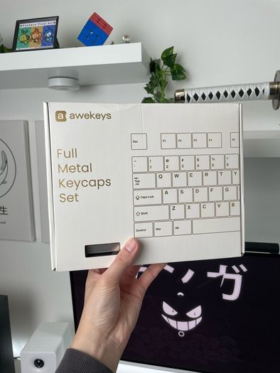 Awekeys Silver Metal Keycaps | Mechanical Keyboard Keycap Set