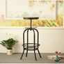 Affordable Industrial Style Height Adjustable Swivel Bar Stool With Natural Pinewood Top Image 3