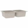 Kitchen Sink Beige 76 x 48 x 30 cm Quartz and Resin Image 4