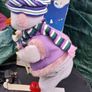 Vintage ski boarding Snowman Image 5