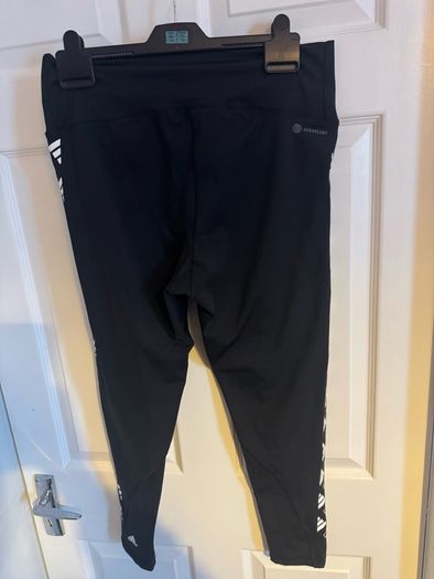 Brand new Adidas aero ready black side logo leggings women size XL UK18 EU46 Postage included