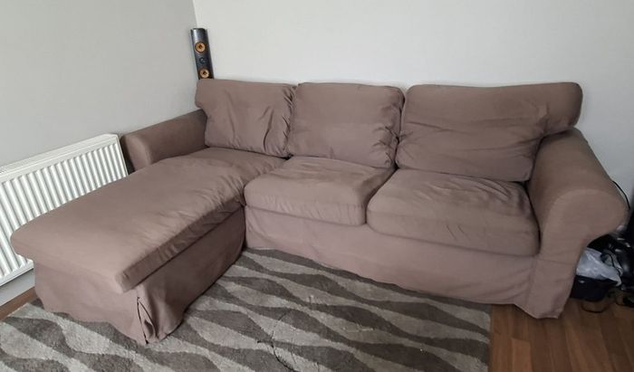 Corner sofa Ektorp Ikea (3 seat sofa with chaise longue)