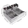 Electric Deep Fryer w/Dual Removable Tanks 12L 5000W Commercial Countertop Fryer for Chicken French Fries Frying Chips 220v Image 9