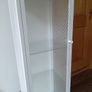 Glass-door cabinet, metal/white. Image 3