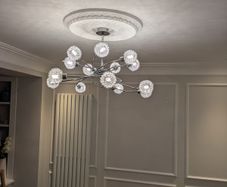 Set of Two Statement Pendant Lights, Large & Small