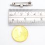 Vintage Sterling Silver Mother Of Pearl Bar Brooch Image 7
