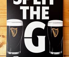 Guinness Split The G Tin Metal Sign