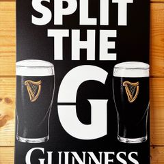 Guinness Split The G Tin Metal Sign