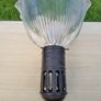 Original hanging ceiling lamp with a ribbed shade made of holophane glass (Holophane) Image 7